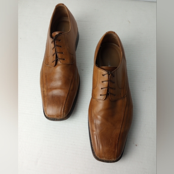 J &M Lace Up Dress Shoes,Brown Leather,Men Size 10 M - Picture 3 of 6